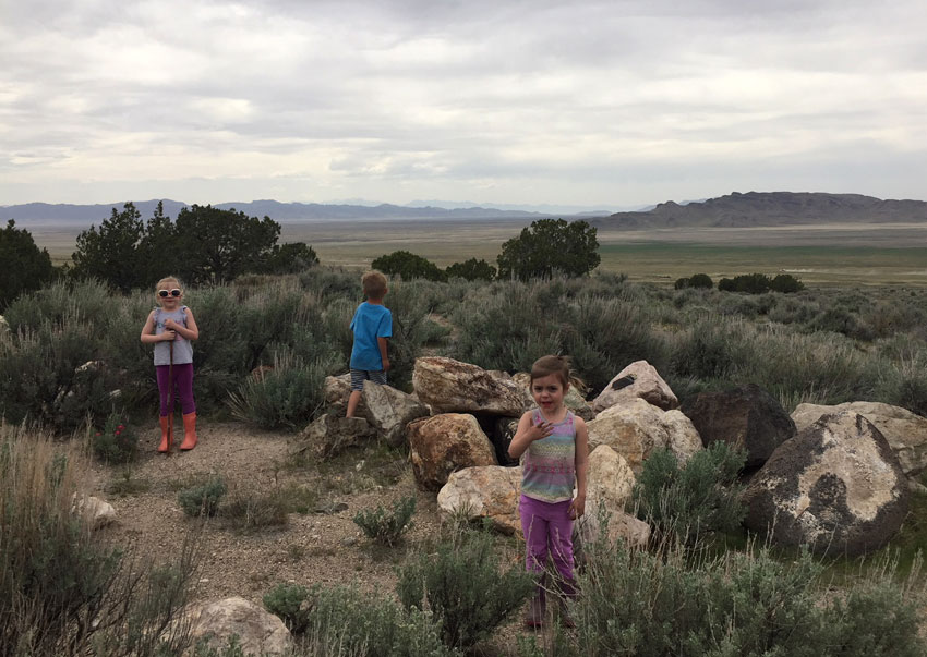 kids camping rockhounding