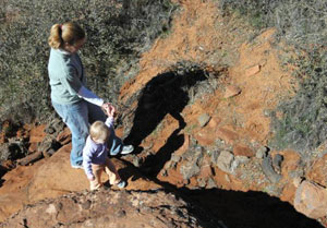 snow canyon hikers