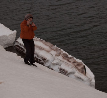 Strawberry shore fishing in April