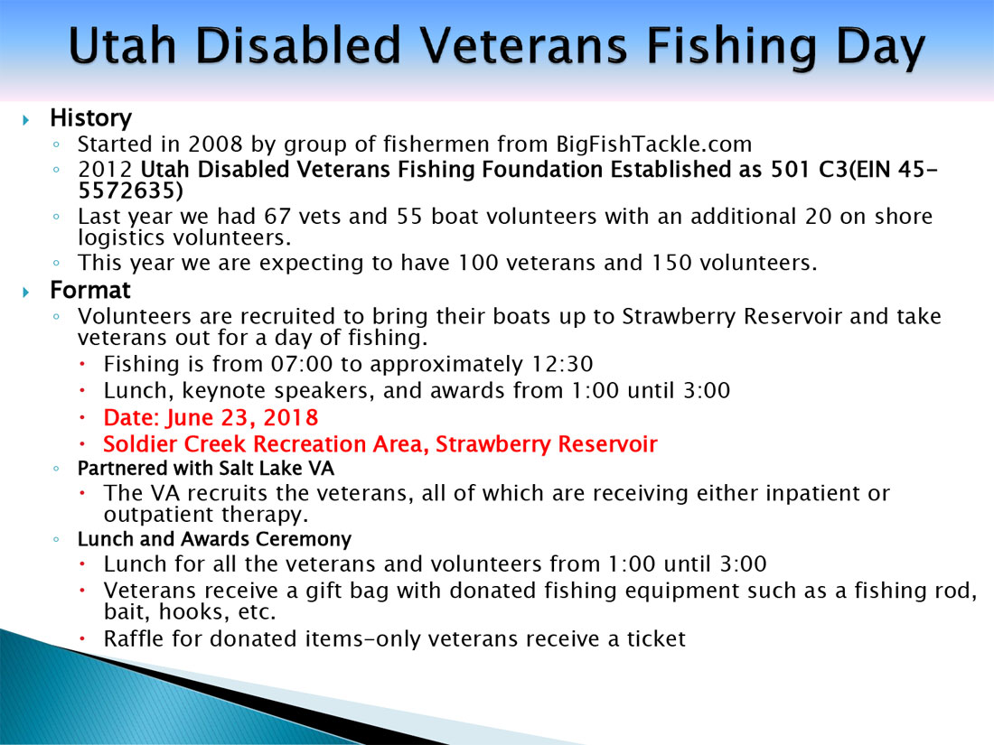 Utah Disabled Veterans Fishing Day 2018 3
