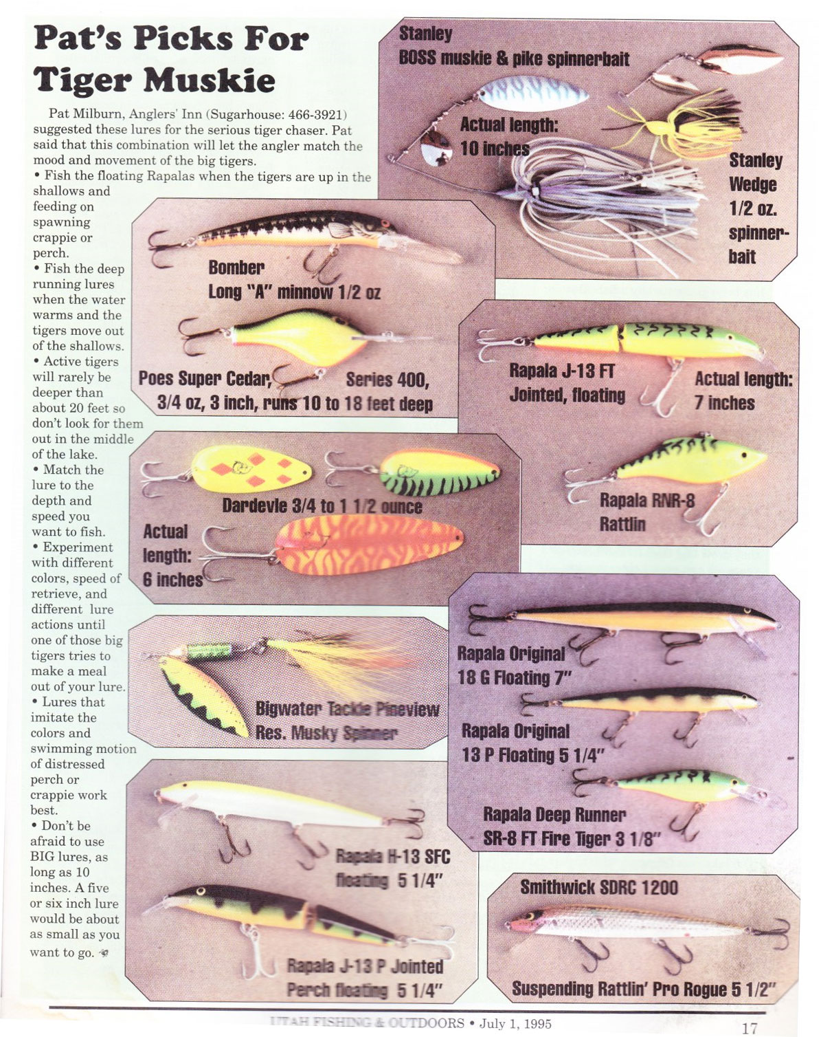 Pat's Picks For Tiger Muskie (Best Lures) 