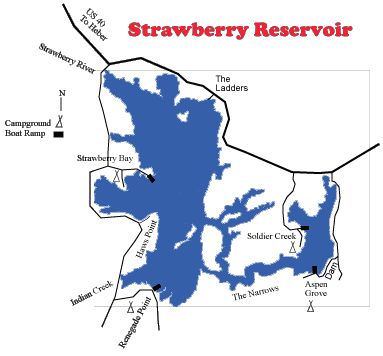 Strawberry Reservoir Fishing Map Is Strawberry Too Demanding